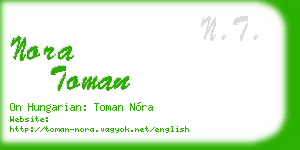 nora toman business card